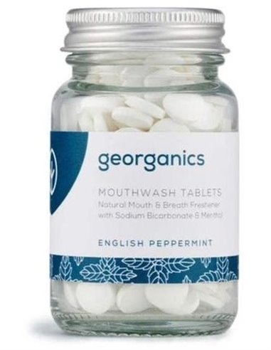 Enjuage Bucal Menta 180Pastillas. de Georganics