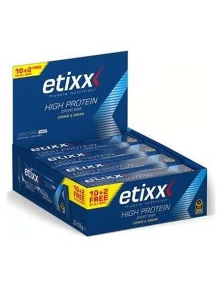 Etixx High Protein Protein Bar Cookie&Cream 12X55G de Etixx