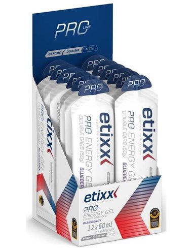 Etixx Double Carb Energy Arandano Gel 12Udsx60 Mililitros Etixx