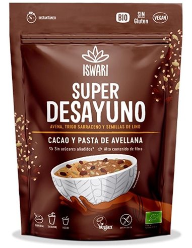 Super Desayuno Cacao Y Avellanas 360Gr. Bio Sg Veg de Iswari