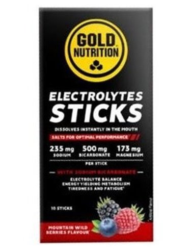 Electrolytes Wild Berries 10Sticks. de Gold Nutrition