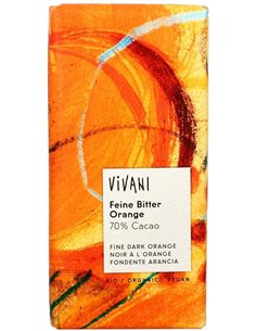 Chocolate Negro 70% Con Naranja 100Gr. Bio Vegan de Vivani