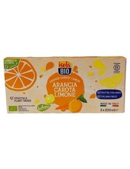 Zumo De Naranja Zanahoria Y Limon 3Udsx200Ml. Bio de Isola