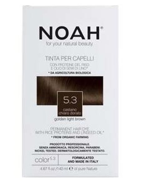 Tinte Capilar Castaño Claro Dorado 5.3 140Ml. de Noah
