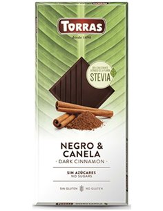 Chocolate Negro Con Canela Stevia 125Gr de Torras