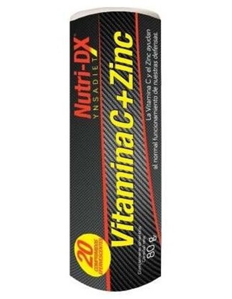 Vitamina C + Zinc Efervescente 20 Tabletas de Ynsadiet