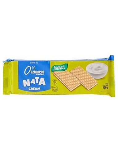 Wafers Sabor Nata 0% Azucares 120Gr. de Santiveri