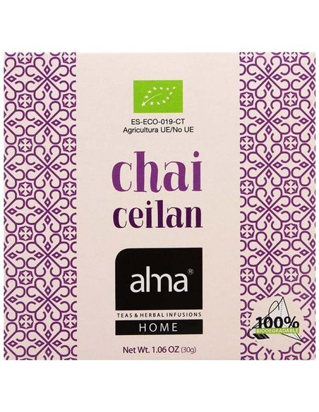 Te Ceilan Chai Infusion 15Piramides. Eco Vegan Alma Home
