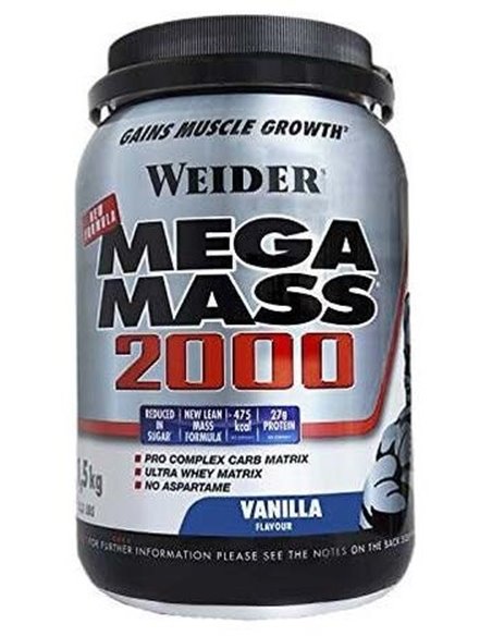 Weider Mega Mass 2000 Vainilla 1,5Kg. de Weider