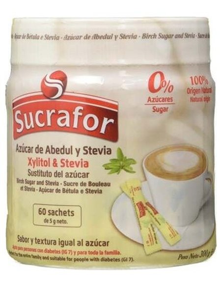 Sucrafor (Azucar De Abedul Y Stevia) 60Sbrs. de Sucrafor