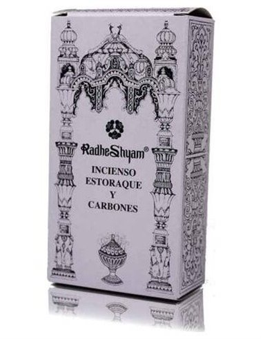 Incienso Estoraque 50Gr. + 10 Carbones de Radhe Shyam