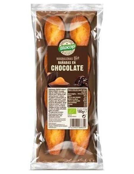 Madalenas Bañadas Choco Negro 180Gr. Bio de Biocop