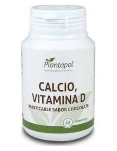 Calcio+Vit.D Sabor Chocolate 60Comp. Masticables de Plantapol