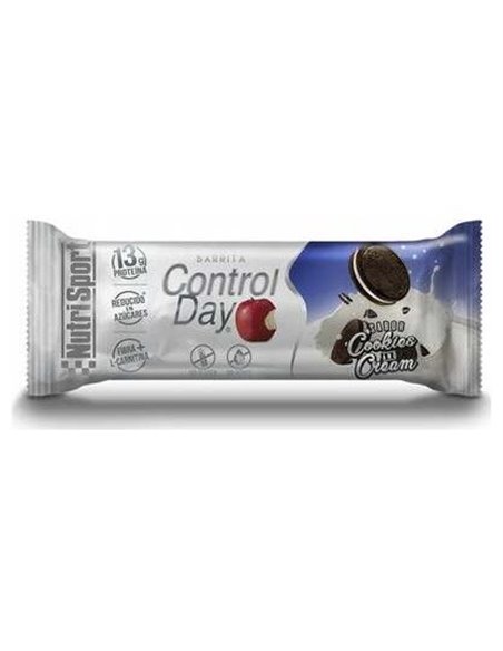 Barrita Cookies-Cream Controlday Caja 28Uds. de Nutrisport