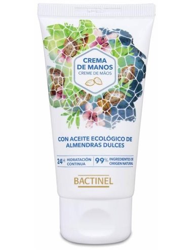 Crema de manos con aceite de almendras ecologico 50ml Bactin