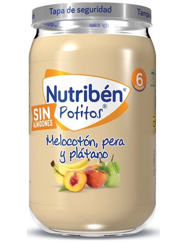 Nutriben Potito Melocoton Pera Platano 235Gr.+6M de Nutriben