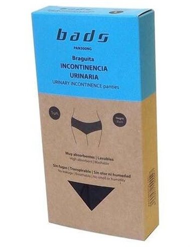 Braguita Incontinencia Urinaria Negra Talla 2Xl. de Bads