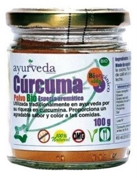 Curcuma Polvo 100 Gramos Bio Ayurveda Autentico