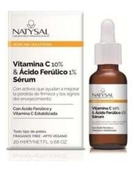 Sérum Vitamina C 10% & Ácido Ferúlico 1% + Phloretin 20 ml. de Natysal