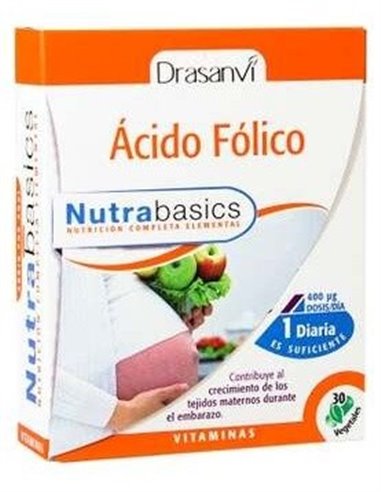 Acido Folico 30 Capsulas Nutrabasicos Drasanvi