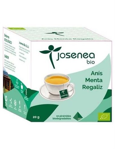 Anis-Menta-Regaliz 10Piramides Ensobradas Bio de Josenea