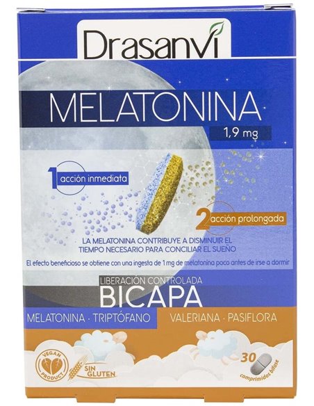 Melatonina Bicapa Retard 30 Comprimidos Drasanvi