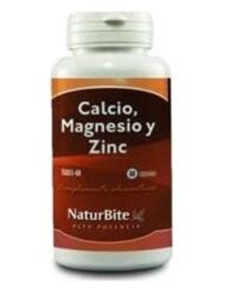 Calcio Magnesio y Zinc 1450mg, 60 Tabl. de NaturBite