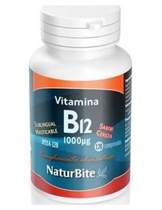 Vitamina B12 Cianocobalamina 1000µg 120Comp.Mast. de Naturbite