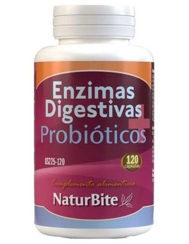 Enzimas Digestivas+Probioticos 120Cap. de Naturbite