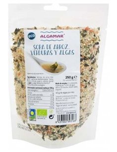 Sopa de Arroz, Verduras  y Algas 250 g de Algamar