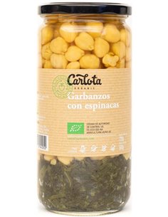 Garbanzos Con Espinacas 720Gr. Eco  Sg de Carlota Organic