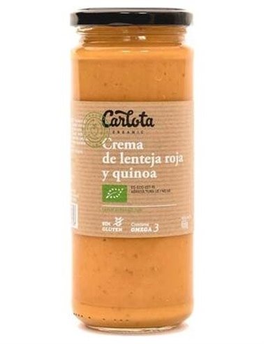 Crema De Lenteja Roja Y Quinoa 450Gr. Eco Sg Vegan de Carlota Organic
