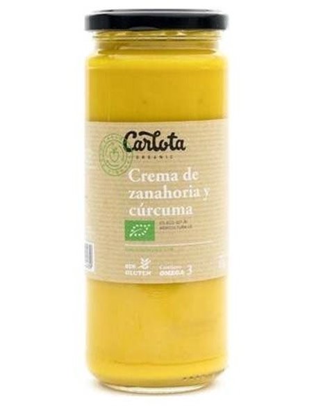 Crema De Zanahoria Y Curcuma 450Gr. Eco Sg Vegan de Carlota Organic