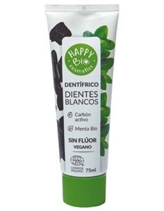 Dentifrico Dientes Blancos Carbon Activo-Menta 75M de Happy Bio