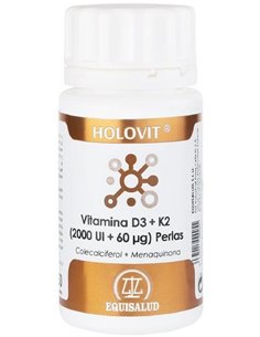 Holovit Vitamina D3 2000Ui + K2 60µg 50Perlas de Equisalud