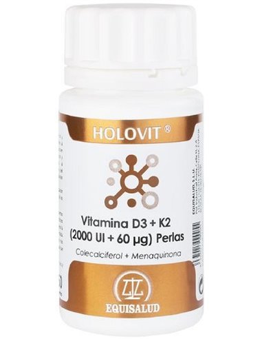 Holovit Vitamina D3 2.000 Ui + K2 60 µg 50 Perlas de Equisalud