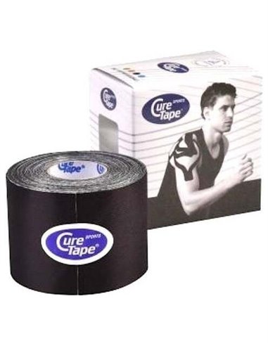 Cure Tape Negro Vendaje Neuromuscular (5Cm X 5M) de Cure Tape