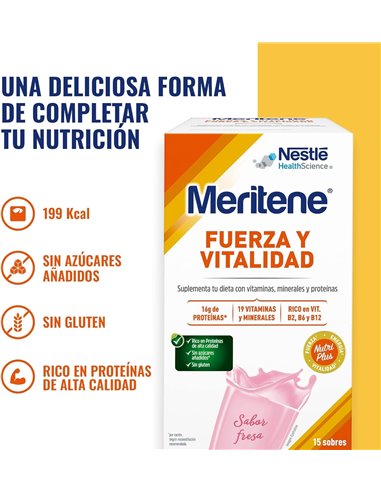 Meritene Batido Fresa 15Sbrs. de Meritene