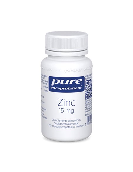 Zinc 15mg 60cap (24x12,1g) de Pure Encapsulations