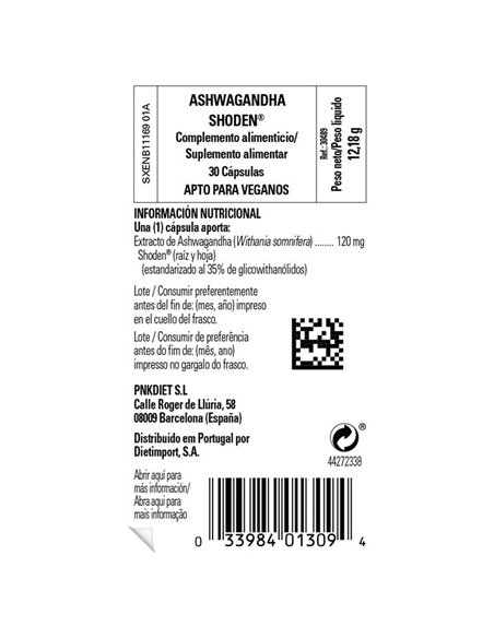Shoden Ashwagandha 30Cap. de Solgar