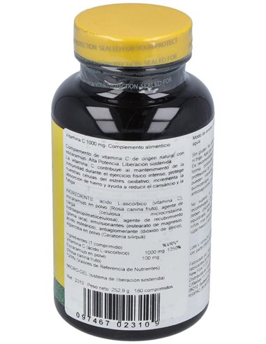 Vit. C 1000Mg.Con Escaramujo 180Comp. de Natures Plus