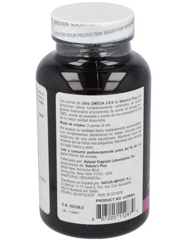 Ultra Omega 3-6-9 90Perlas de Natures Plus