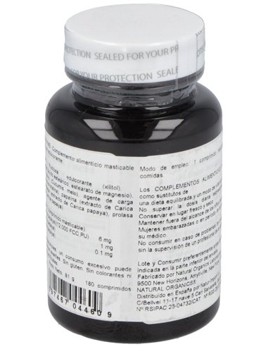 Papaya Enzime 180Comp. Masticable de Natures Plus