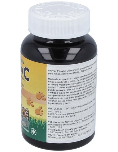 Animal Parade Vit.C  90Animales Masticables de Natures Plus