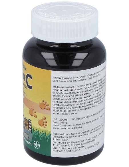 Animal Parade Vit.C  90Animales Masticables de Natures Plus