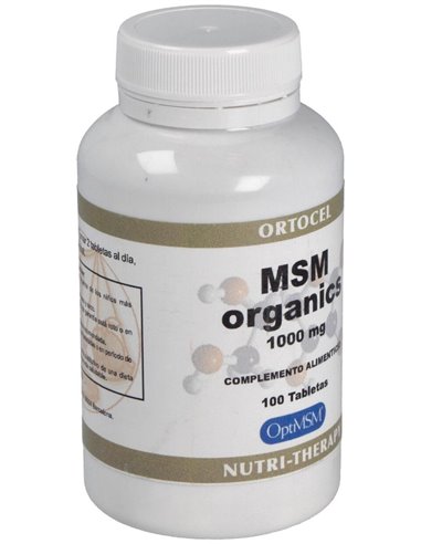 Msm Organics 1000Mg. 100Comp. de Ortocel Nutri-Therapy
