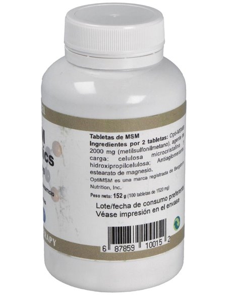 Msm Organics 1000Mg. 100Comp. de Ortocel Nutri-Therapy