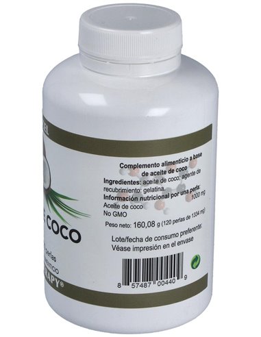 Aceite De Coco 1000Mg. 120Perlas de Ortocel Nutri-Therapy