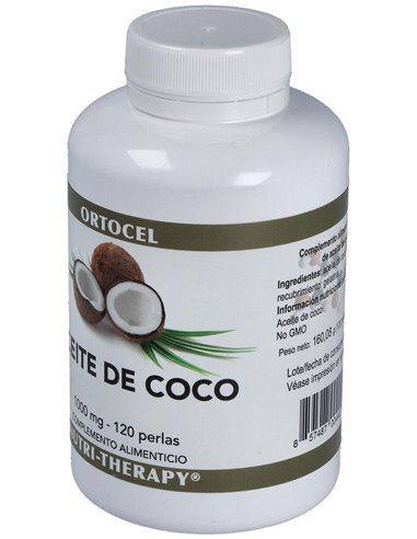 Aceite De Coco 1000Mg. 120Perlas de Ortocel Nutri-Therapy