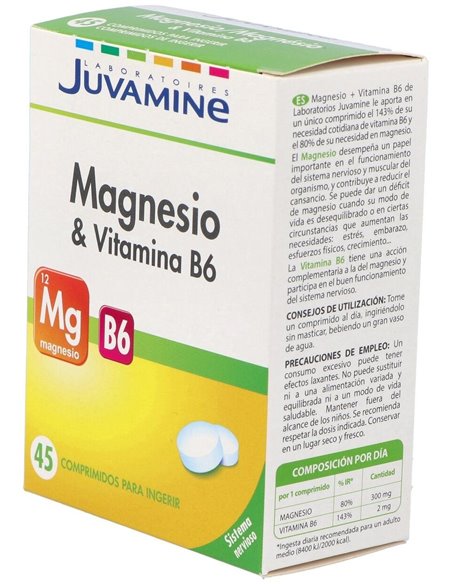 Juvamine Magnesio + B6 45Comp. de Juvamine